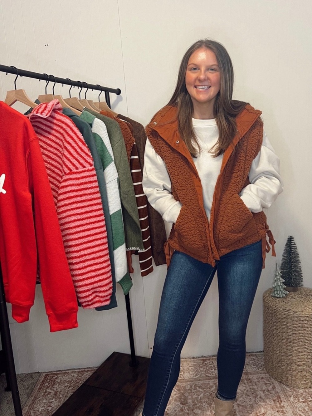 Women's Chestnut Sherpa Vest - Brand: